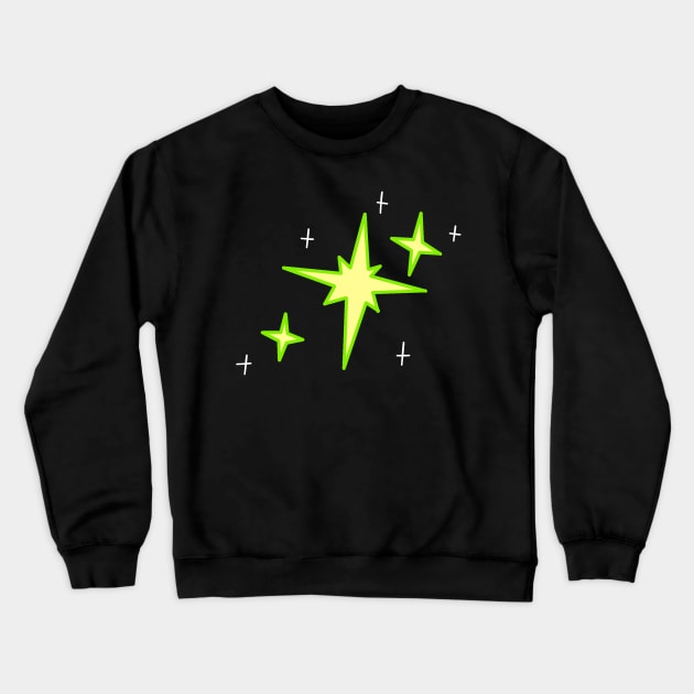 Green Sparkle Stars Crewneck Sweatshirt by saradaboru